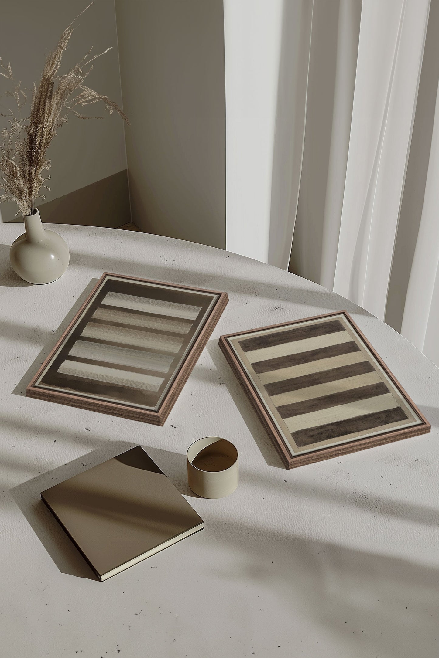 SANDY LINES DUO (2 Oeuvres sur toile étirée)