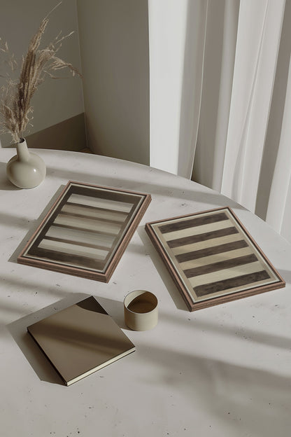 SANDY LINES DUO (2 Oeuvres sur toile étirée)
