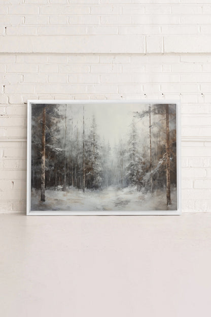 WINTER SHADOWS, Oeuvre sur toile étirée