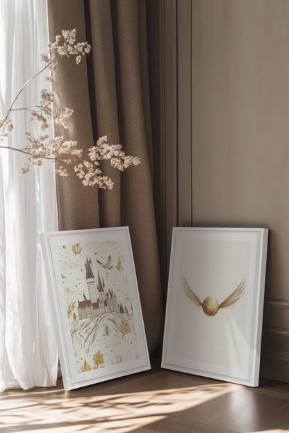GOLDEN WINGS DUO (2 Oeuvres sur toile étirée)