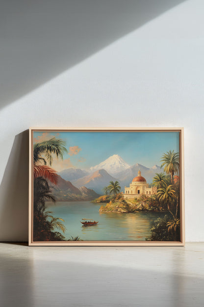PALACE BY THE LAKE, Oeuvre sur toile étirée