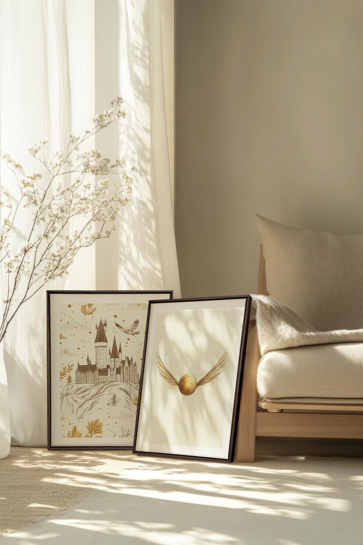 GOLDEN WINGS DUO (2 Oeuvres sur toile étirée)