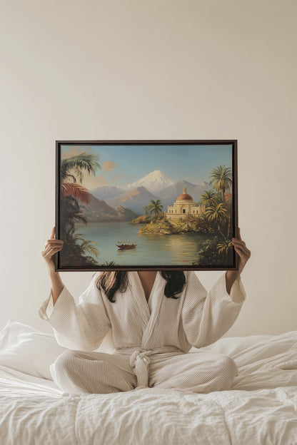 PALACE BY THE LAKE, Oeuvre sur toile étirée