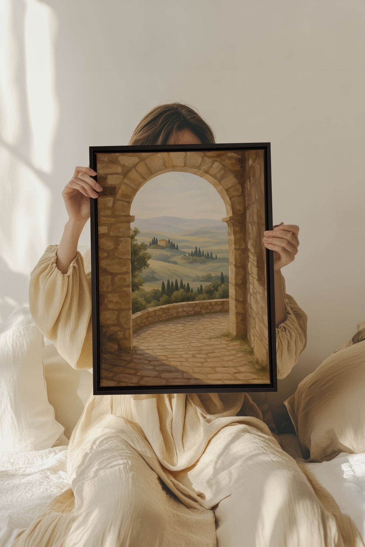 CHEMIN DORÉ, Oeuvre sur toile étirée