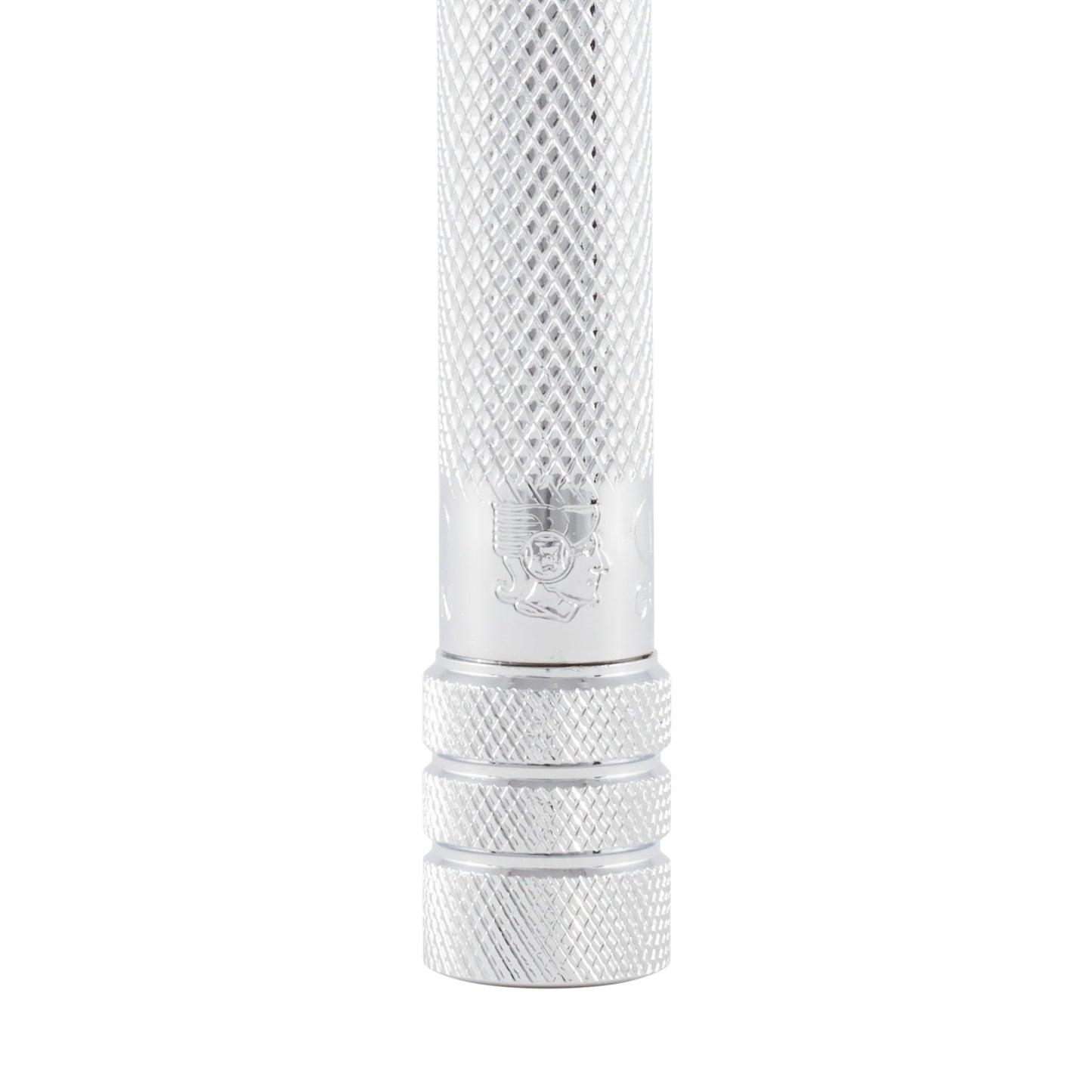 Merkur 23C 3-Piece DE Safety Razor, Closed Comb, Knurled Extra Long Handle, Chrome