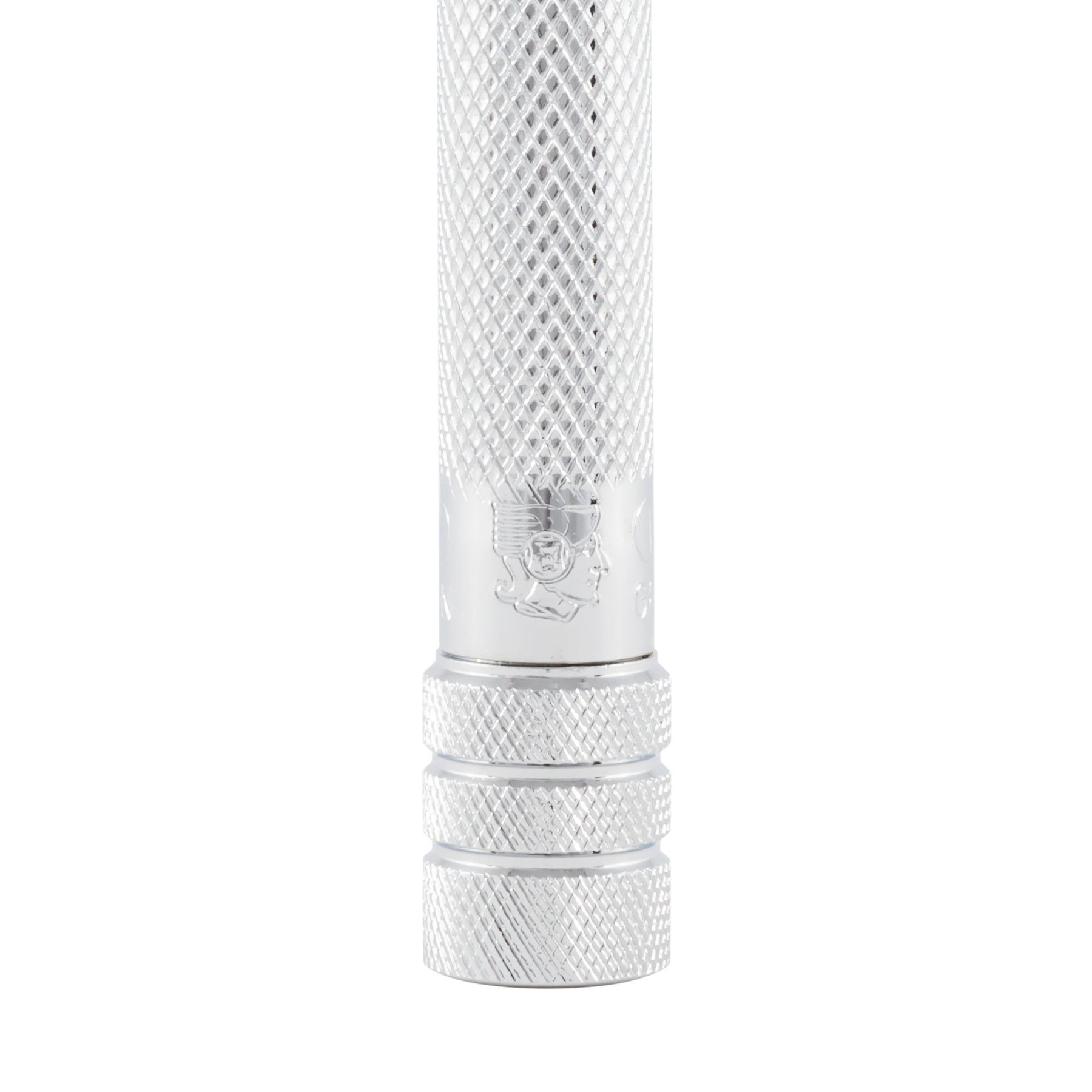 Merkur 23C 3-Piece DE Safety Razor, Closed Comb, Knurled Extra Long Handle, Chrome