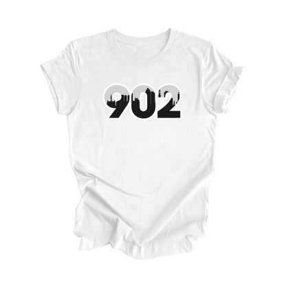 902 Halifax Nova Scotia Prince Edward Island Canada Area Code City Skyline Gift - Unisex T-Shirt - Inspired X