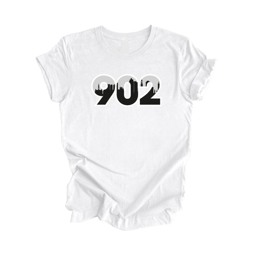 902 Halifax Nova Scotia Prince Edward Island Canada Area Code City Skyline Gift - Unisex T-Shirt - Inspired X