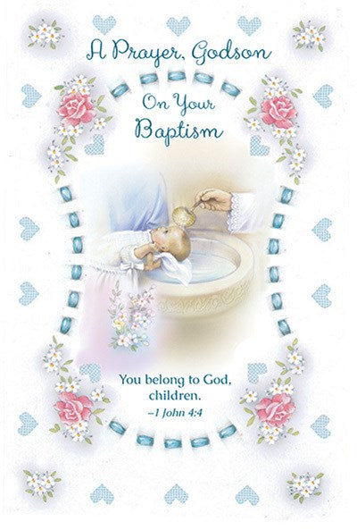 Godson Baptism Card