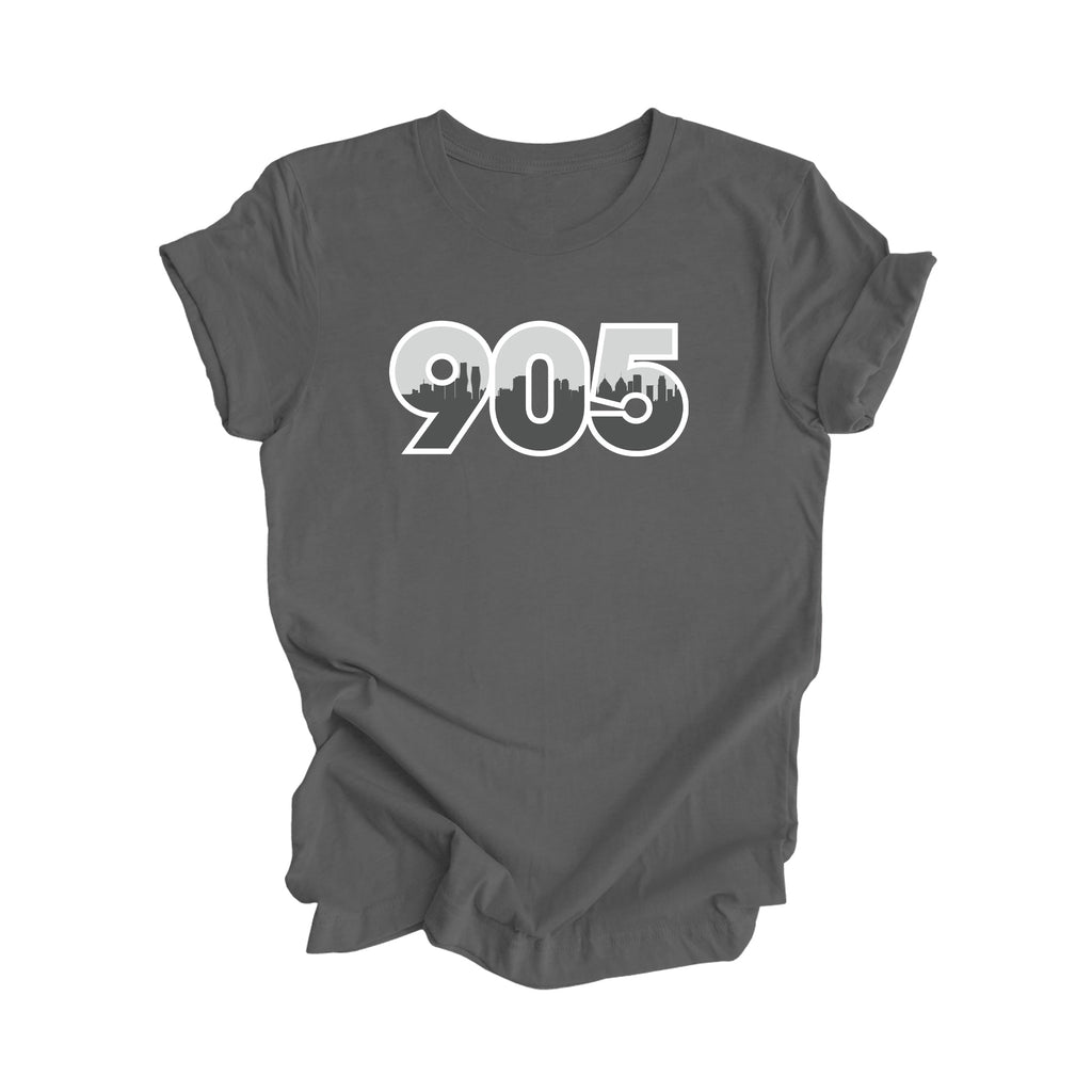 905 Mississauga Ontario Canada Area Code City Skyline Gift - Unisex T-Shirt - Inspired X