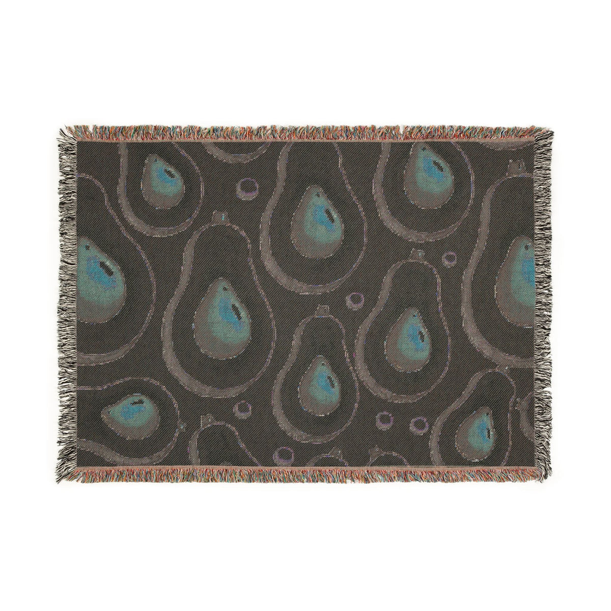 Avocado Pattern Woven Blanket – Cozy Decorative Throw for Kitchen, Living Room & Gifts