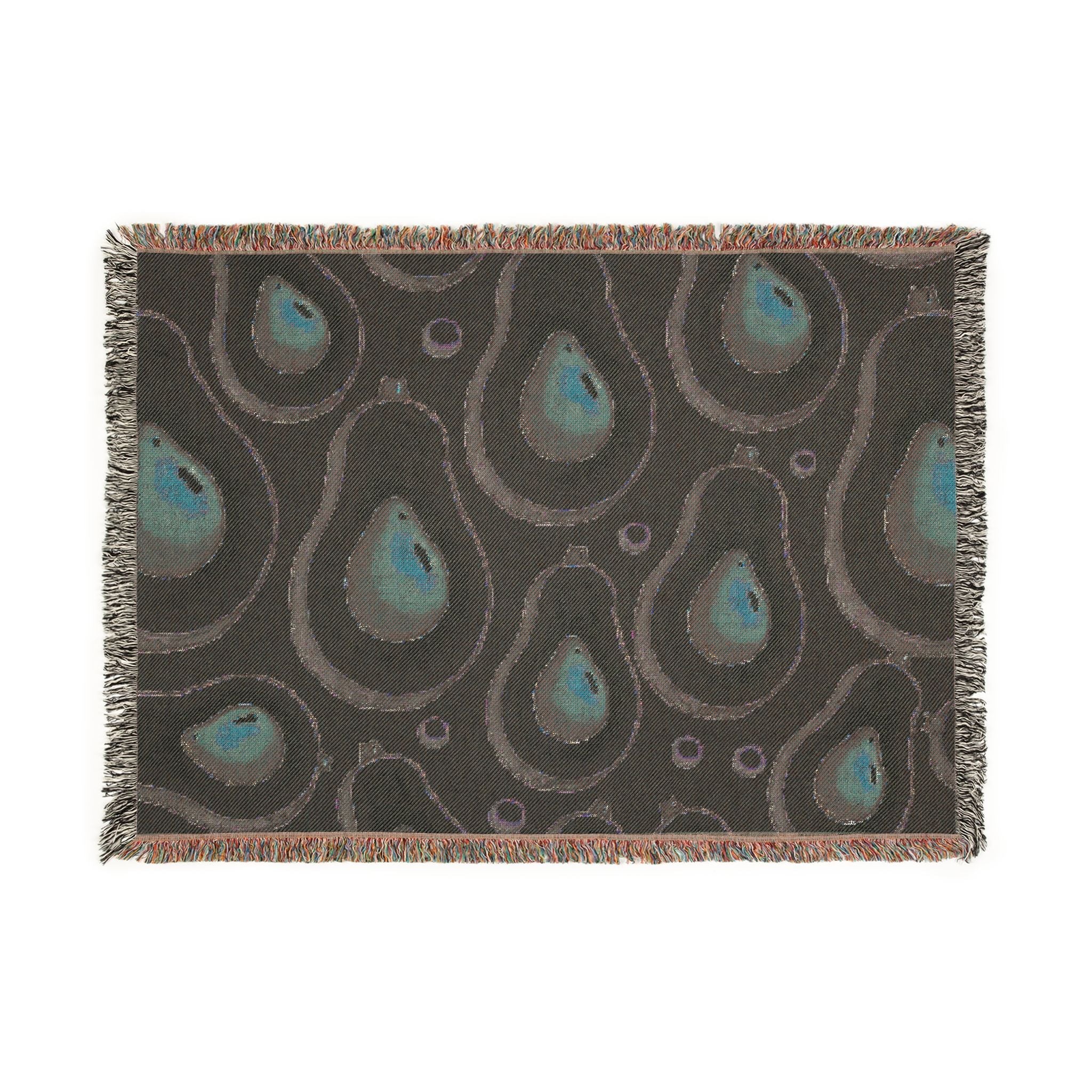 Avocado Pattern Woven Blanket – Cozy Decorative Throw for Kitchen, Living Room & Gifts