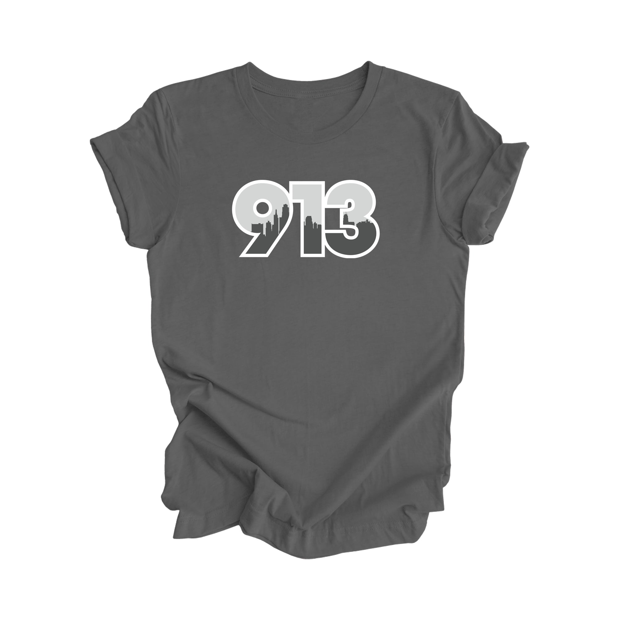 913 Kansas City Kansas USA Area Code City Skyline Gift - Unisex T-Shirt - Inspired X