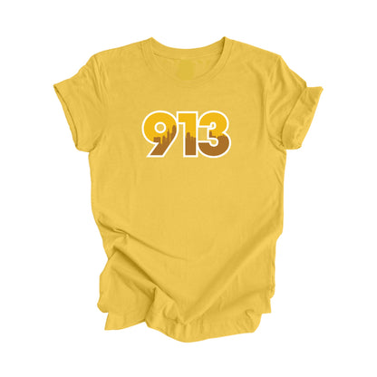 913 Kansas City Kansas USA Area Code City Skyline Gift - Unisex T-Shirt - Inspired X