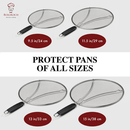 Splatter Screen for Frying Pan - 13 Inch Stainless Steel Grease Splatter Guard - Cover Oil Splash When Sizzling Bacon, Cooking Fried Chicken or Popcorn 🍁 All In One Marketplace Canada