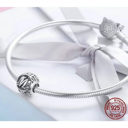 925 Sterling Silver Alphabet Charms - A To Z Letter Collection For Diy Jewelry Making