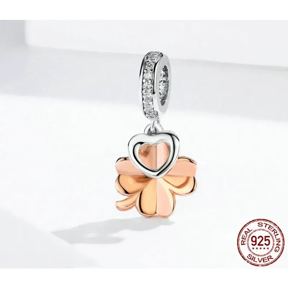 925 Sterling Silver Gardon Lucky Clover Charm - Scc1238