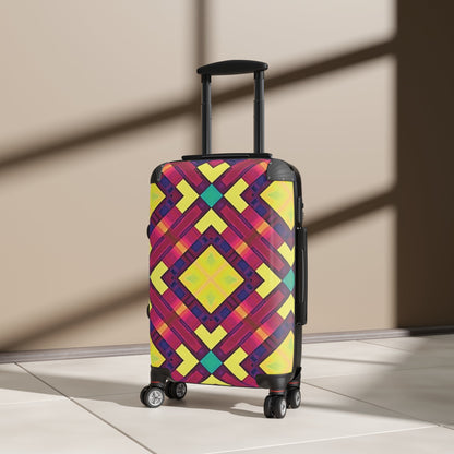 Colorful Geometric Carry-On Suitcase — Vibrant Kaleidoscope Travel Luggage