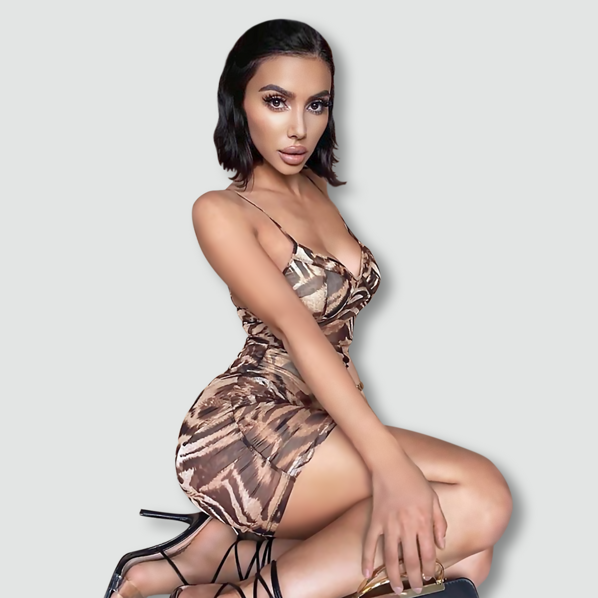 Feline Print Dress