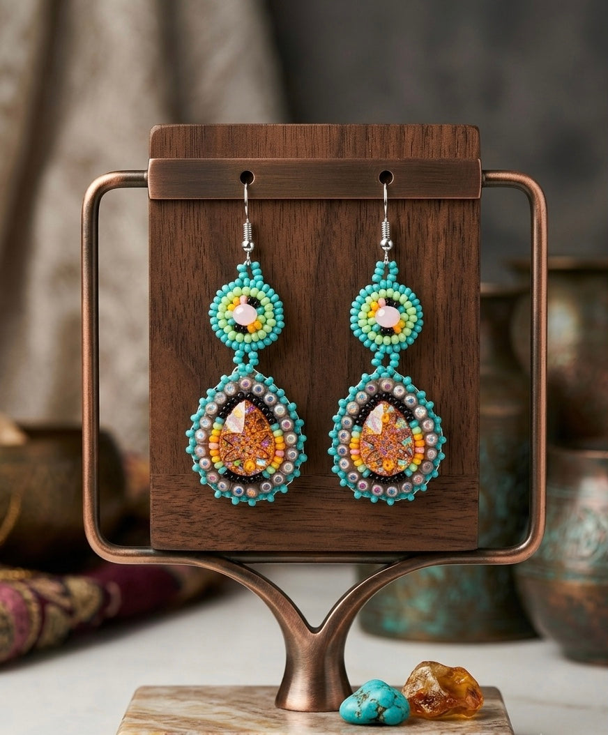 Drop Beaded Earrings gold collection