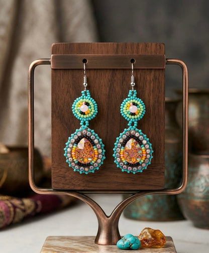 Drop Beaded Earrings gold collection