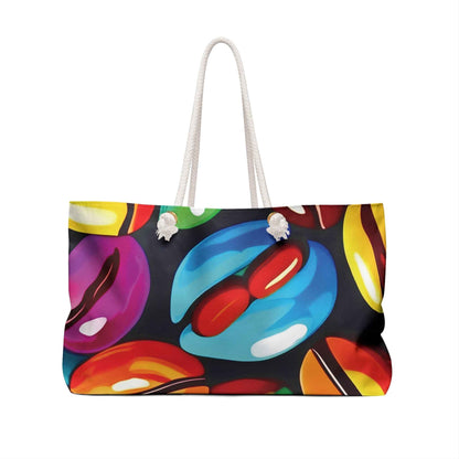 Colorful Coffee Bean Weekender Bag | Travel Tote, Coffee Lover Duffle | Moms Gifts