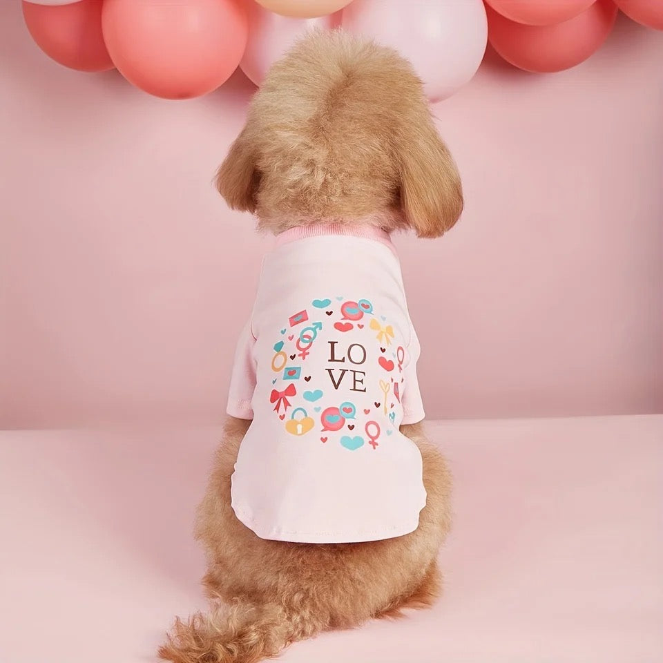 Dog Graphic Tee | Love Statement Dog T-Shirt