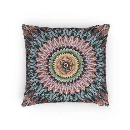 Mandala Sunburst Woven Pillow | Boho Geometric Decorative Cushion Cover