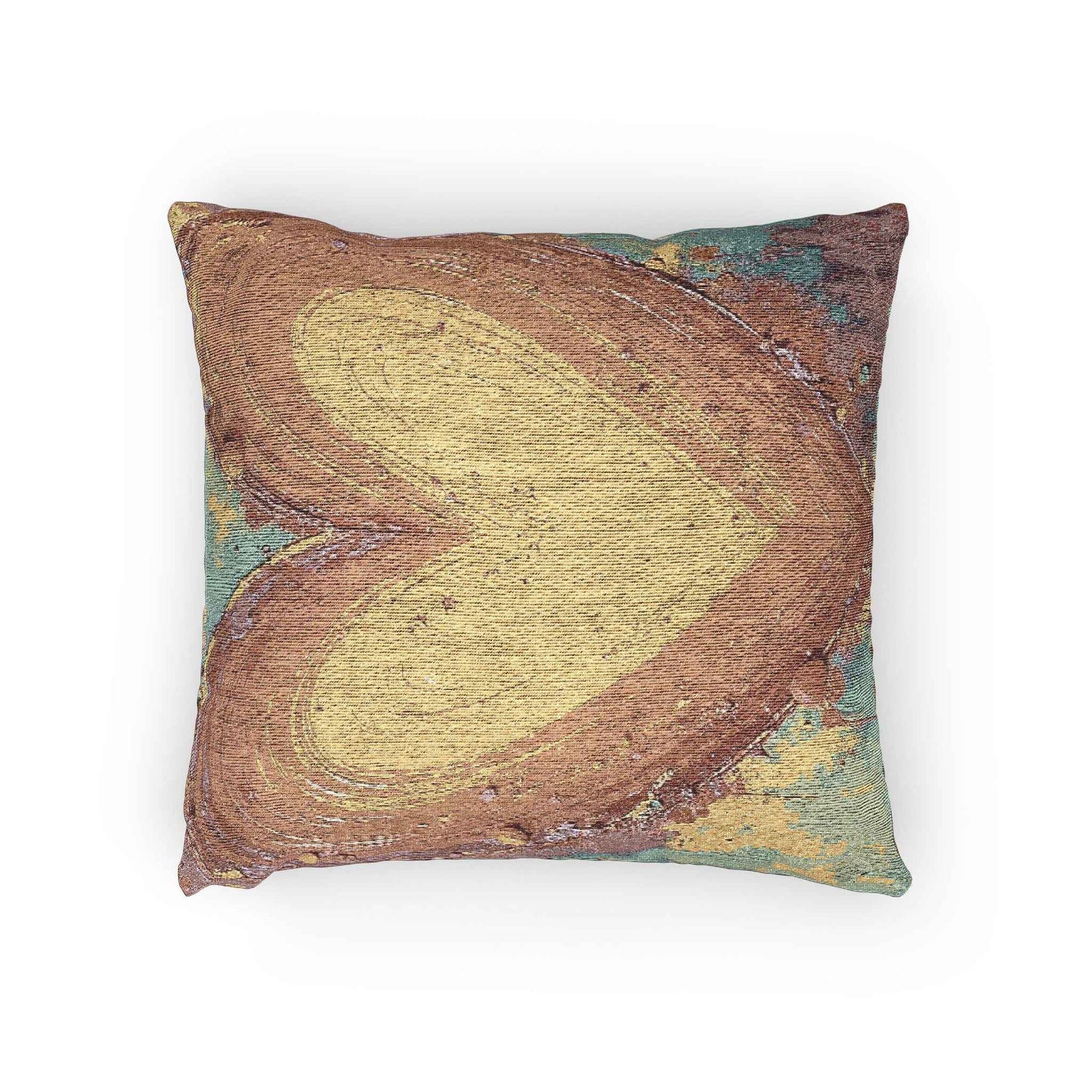 Rustic Heart Woven Pillow | Boho Farmhouse Throw Pillow