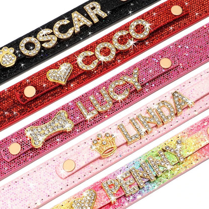 Personalized Rhinestone Dog Collar