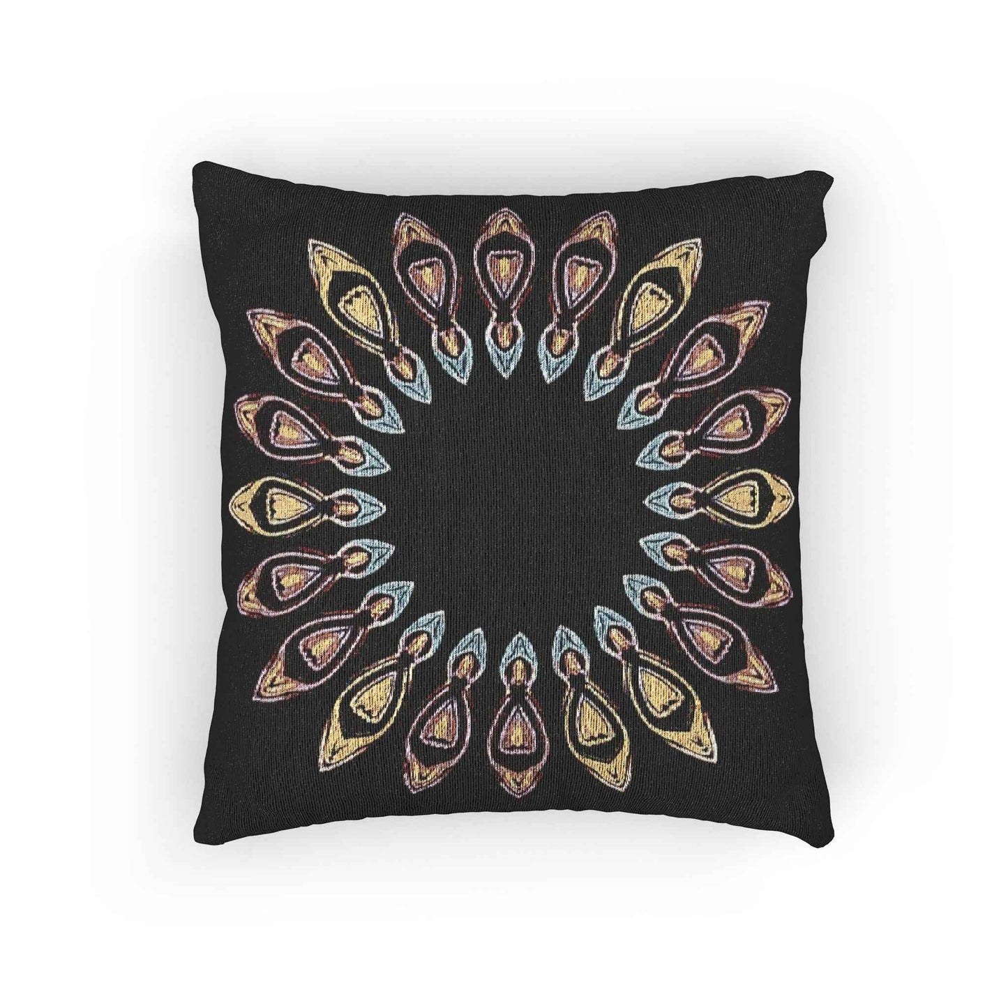 Geometric Pattern Woven Pillow | Decorative Throw Cushion