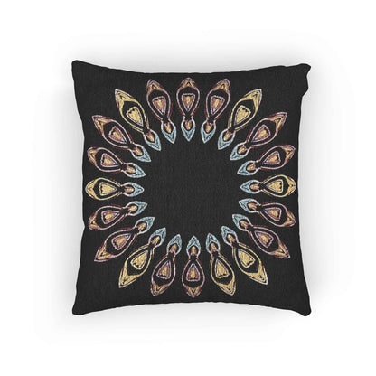 Geometric Pattern Woven Pillow | Decorative Throw Cushion