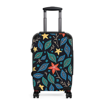 Floral Leaves Carry-On Suitcase – Colorful Tropical Travel Luggage