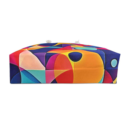 Colorful Geometric Abstract Weekender Bag | Vibrant Travel Tote | Large Tote Bag