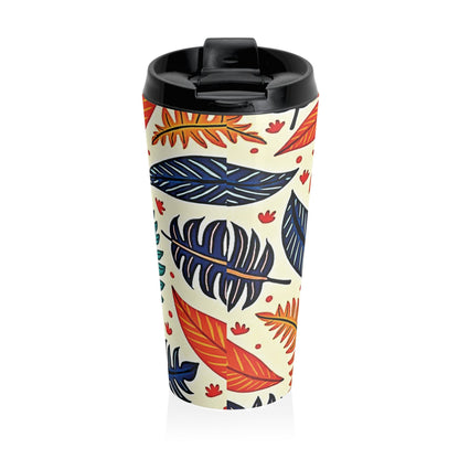Colorful Tropical Leaves travel mug | Stainless Steel Tumbler