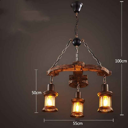 Bar American Chandelier Retro Chandelier Creative Lamp