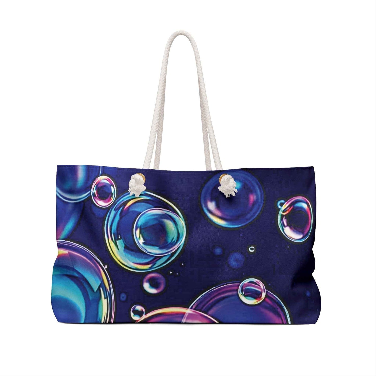 Colorful Soap Bubbles Weekender Bag | Vibrant Bubble Print Large Tote Bag