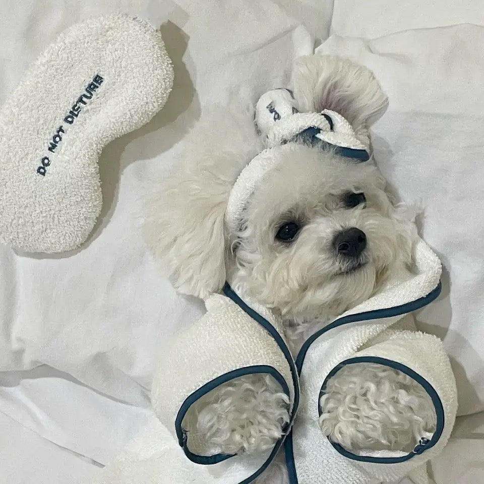 Dog Robe Set | Do Not Disturb Dog Robe with Toy