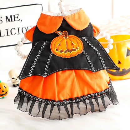 Pumpkin Dog Dress Costume | Halloween Dog Costume