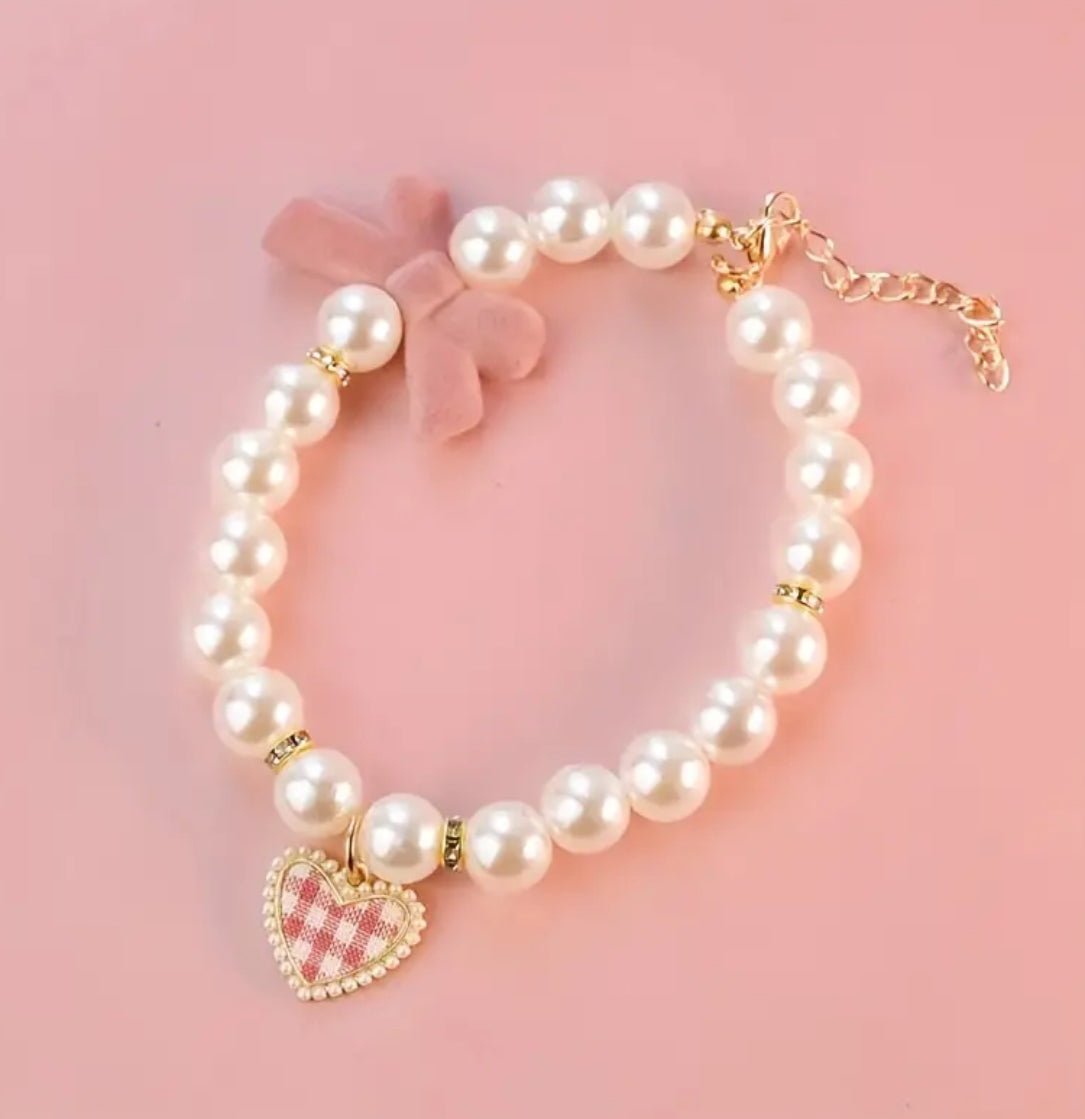 Latoya Dog Collar | Pearl Style Dog Collar