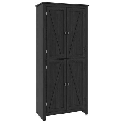 72" Freestanding Storage Cabinet, Kitchen Pantry Cabinet with Doors and Shelves for Dining Room, Natural