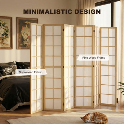 3 Panel Room Divider, 5.6 ft Folding Wall Divider Room Partition for Home Office, Bedroom, Black