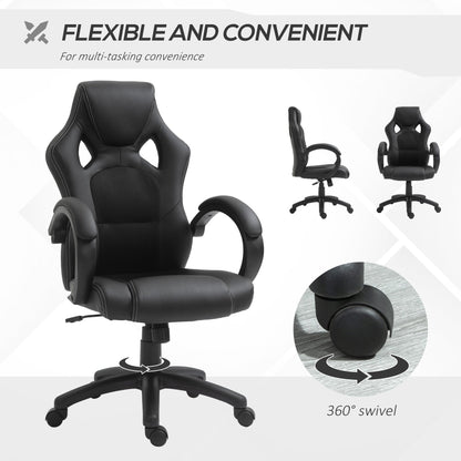 Erling Gaming-Office Chair with Swivel and Tilt Functions-Black