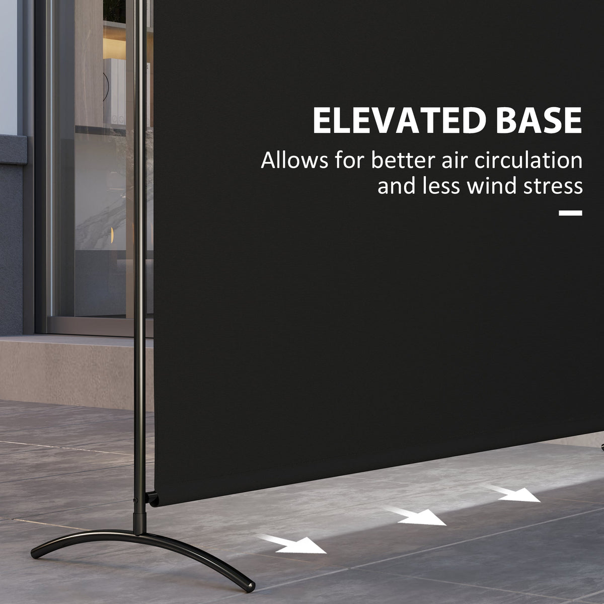 Single Panel Room Divider, UV30+ Privacy Screen, Indoor Outdoor Privacy Panel with Stable Base, Beige