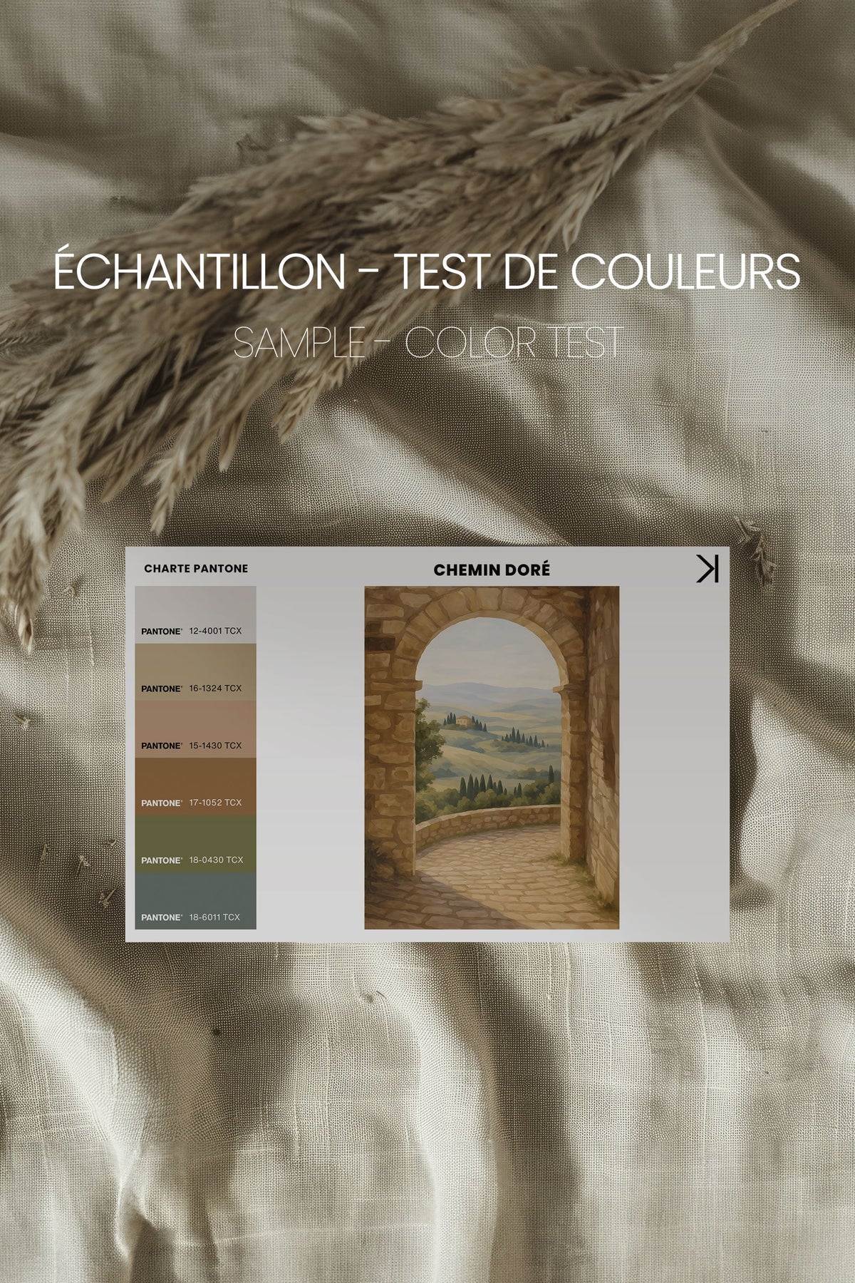 CHEMIN DORÉ, Oeuvre sur toile étirée