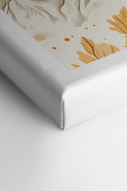 GOLDEN WINGS DUO (2 Oeuvres sur toile étirée)
