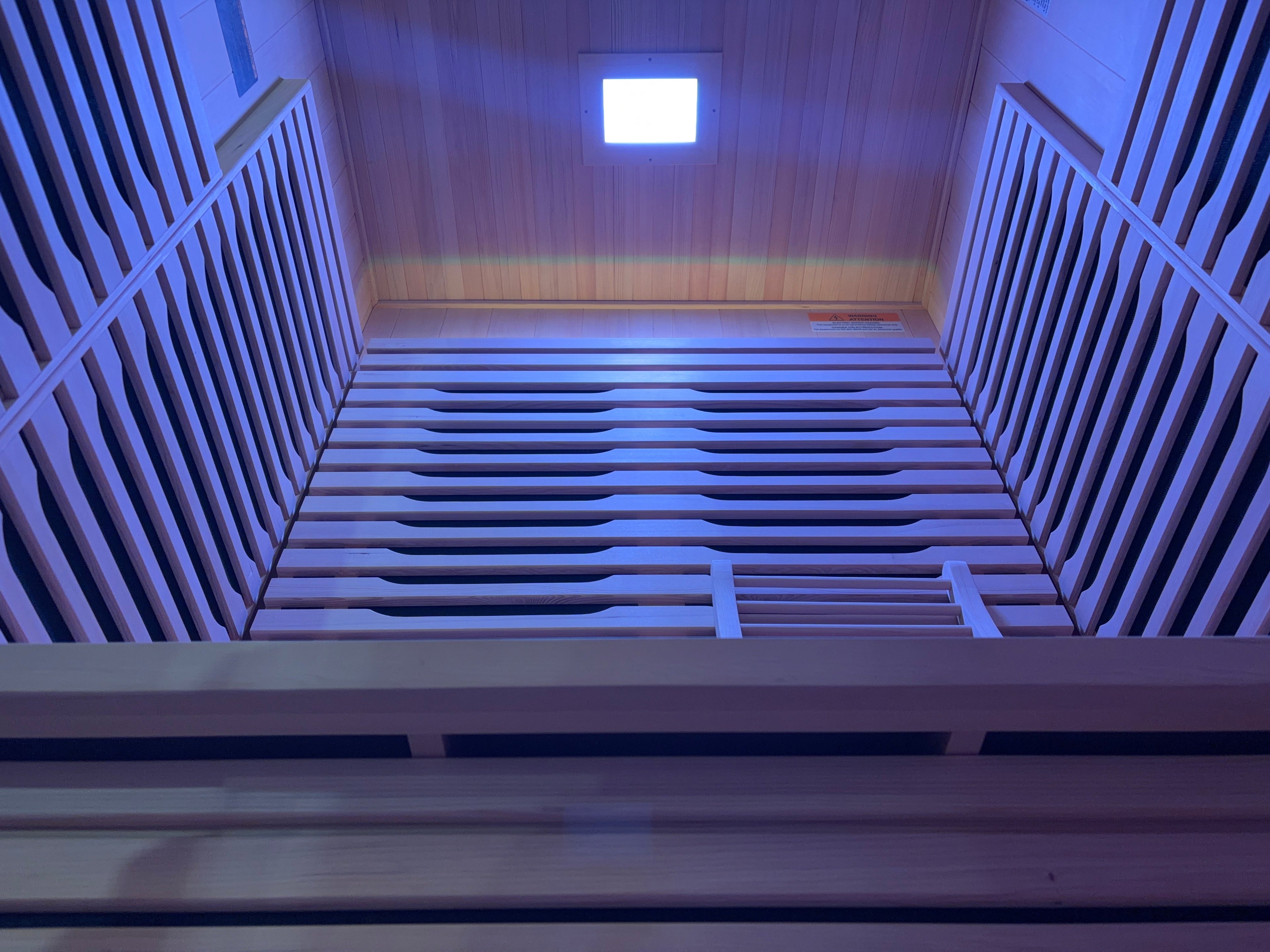 Blisspod | Milano | Full Spectrum Sauna Canadian Hemlock Ultra Low EMF, 6 Far Infrared & Red Glass Heater & Chromotherapy – 2 Person