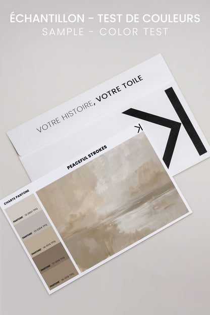PEACEFUL STROKES, Oeuvre sur toile étirée