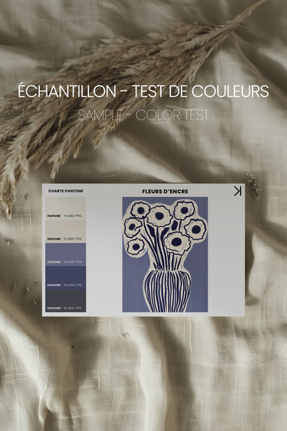 FLEURS D'ENCRE, Oeuvre sur toile étirée