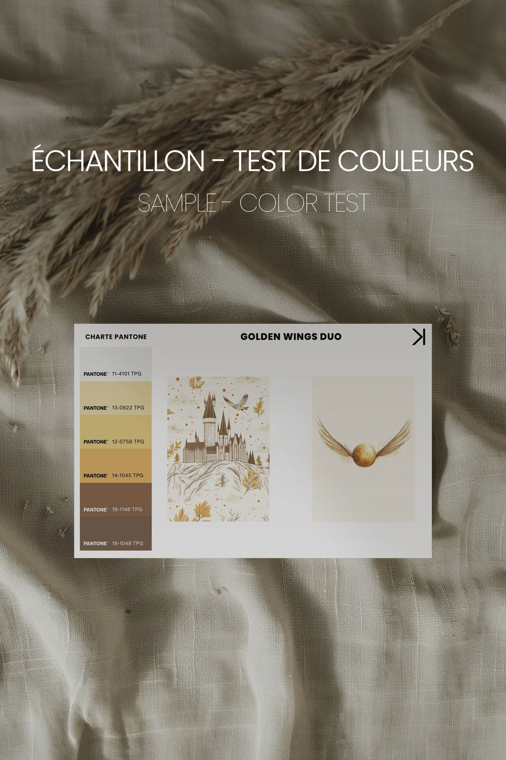 GOLDEN WINGS DUO (2 Oeuvres sur toile étirée)